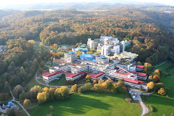 Areal view of the University of Konstanz.